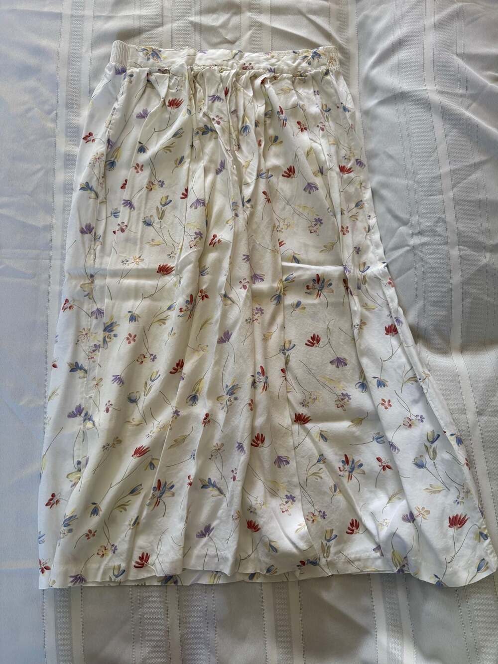Croft & Barrow Vintage 100% Rayon Floral Midi Skirt Size M